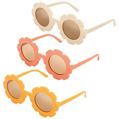 DRESHOW Kids Gafas de Sol de Flores Redondas para Niñas Niños al Aire Libre Playa Lindo Eyewear