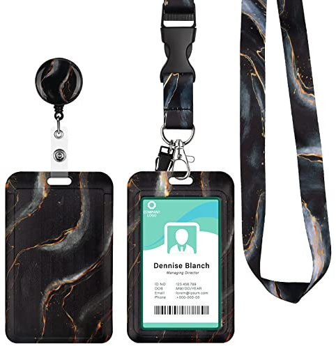 Porte Badge tour de cou Porte Carte avec Cordon Enrouleur Infirmière Bus