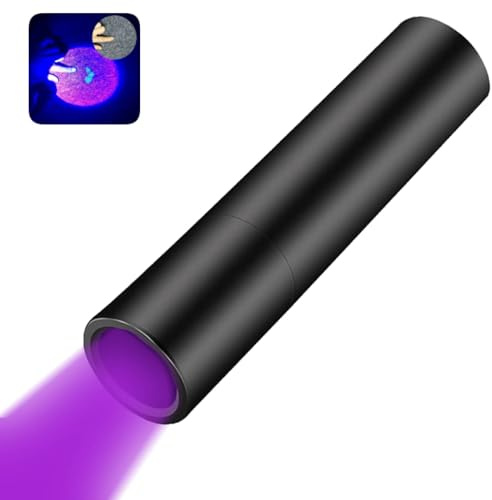 365NM UV Flashlights USB Rechargeable, Blood Tracking UV Light, Portable Mini Detector for Pet Urine Dry Stains, Uranium Glass, Money Check, Resin Curing Blacklight Led Flashlight
