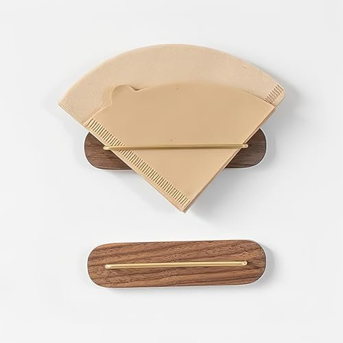 TOATELU Kaffeefilterhalter Wand Montierter, Filtertütenbehälter für Kaffee, Kaffeefilterhalter für Wand, Halterung für Kaffeefilter, Universeller Kaffeefilterhalter, für Kaffeebar/Zuhause/Büro (Braun)