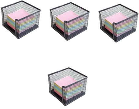 Operitacx 4 Stück Desktop-teiler Desktop-notizhalter Schreibwaren Metallhalter Notizblockhalter Anmerkungen Selbstklebender Zettelhalter Banknoten Metallklammern Spender Büro Automatisch