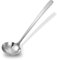 Stainless Steel Ladle Spoon Premium Small ladle Elegance and Functionality Soup Ladle Silver Metal Ladle with Long Handle for Cooking Soup Spooning Sauces Gravies Dishwasher (24.5x6.5cm)