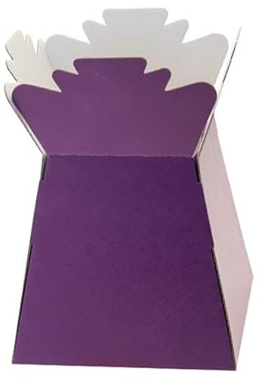 Floralcraft Purple Hand-Tied Vase Florist Bouquet Box, Presentation/Transporter Box/Flower Plant Aqua Boxes, (Pack of 20)