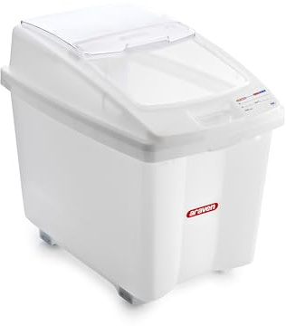 Araven Ingredient Bin, Storage Container for Large Quantity Ingredients, Use in Commercial or Home Kitchen, 21 Gallons, 2 Count, White