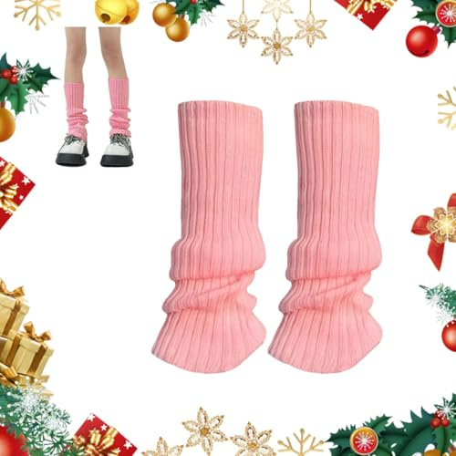 ZWWOGE Longues Guêtres, Chauffe-jambes pour Noël, Pantalons de Noël, Guêtres pour Femmes, Parfait pour Noël, Guêtres pour Enfants, Jambières Fashion, Chauffe-jambes d'Hiver Tricotés