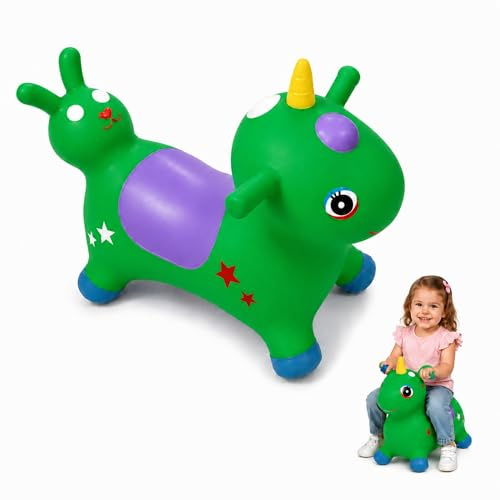 MAGIC SELECT Animal Saltarín Hinchable, Unicornio Multicolor para Niños | Para Montar y Saltar, Juguete para Interior y Exterior