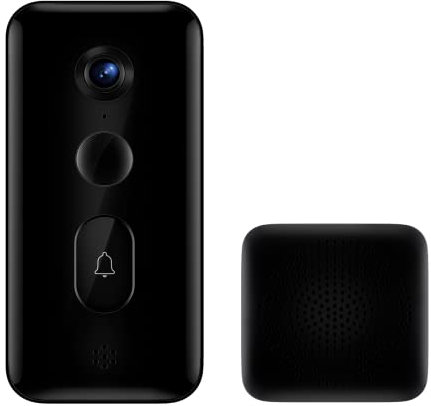 Xiaomi MJML06-FJ Smart Doorbell 3 Timbre para Puerta con monitoreo en Tiempo Real, Color Negro