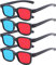Rojo-Azul Gafas 3D, 3D Gafas de visualización para Ver películas en 3D, Juegos y Fotos en formatos Rojo-Azul. Compatible con monitores de Ordenador Normales, televisores, proyectores 4 Packs