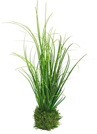 artplants.de Pennisetum Artificiale Weilin su Palla d'erba, Verde, 25 cm - Erba Decorativa