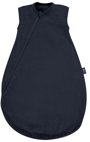 Dein Kinderland Alvi Mäxchen Schlafsack Sommertraum mit Babylöffel Sommerschlafsack aus Baumwolle Außensack Baby-Schlafsack leicht atmungsaktiv (Poseidon 90)