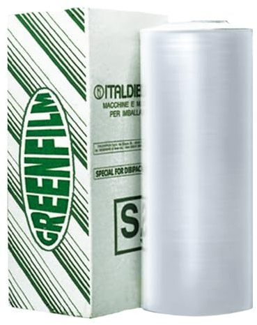 ITALDIBIPACK - Film Termoretraibile per Imballaggio - 1 Rotolo Pellicola Imballaggio Trasparente (Spessore 15 micron, 300 mm)