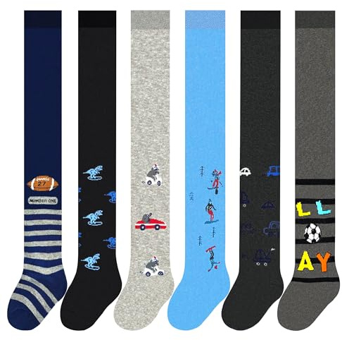 MRCC Pack of 6 Boys Children Knitted Tights Baby Tights Finely Knitted Cotton 12999, 86-92