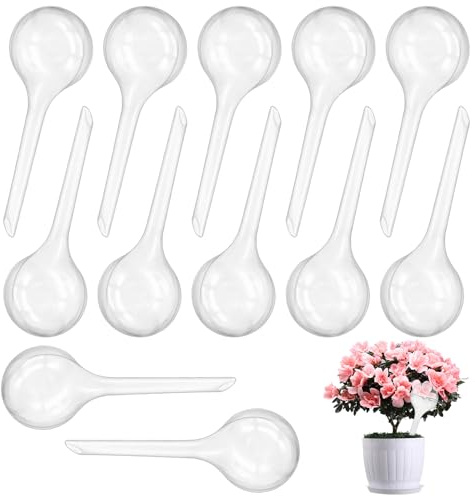 12 Pièces Boules d'Irrigation pour Plantes 13 x 5 cm, 70ml Globes d'Arrosage Automatiques Transparents en Plastiques Durable et Incassable pour Plantes de Jardin, Bonsaï, Fleur, Plantes en Pot