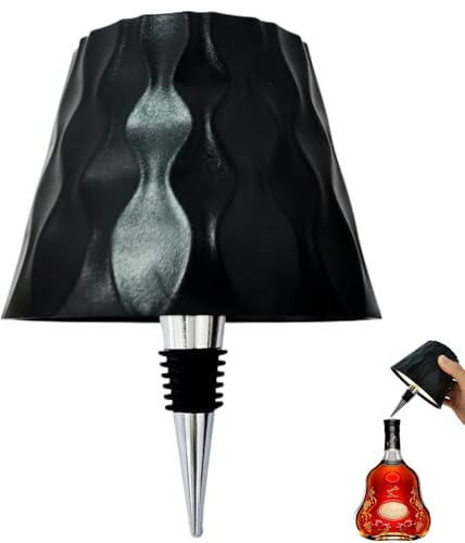 Generico Lampada per Bottiglia, Lampada per Bottiglia Senza Fili Lampade da Tavolo a Bottiglia Ricaricabile con Controllo Tattile, 3 Colori Dimmerabili per Casa, Bar e Ristoranti (Nero)