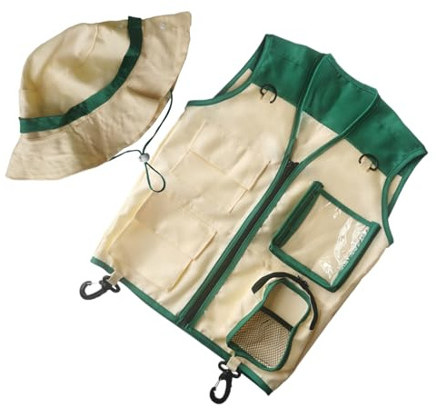 Cappello Da Esploratore Per Bambini - Costume Da Campeggio Safari, Vestito Da Gioco Avventuroso, Attrezzatura Da Esplorazione Leggera | Kit Da Esploratore All'aperto Per Escursioni Nella Giungla, Picn