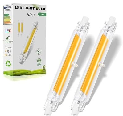R7S LED 118mm Dimmable, 20W LED R7S Équivalent à Lampe Halogène 200W, Blanc Naturel 4500K, 2000LM, Éclairage à Faisceau 360°, Sans Scintillement, Pour luminaires intérieurs extérieurs, lot de 2