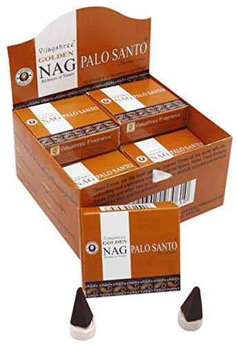 GOLDEN NAG PALO SANTO CONI DI INCENSO 12 SCATOLE X 10 CINI = 120 CONI.