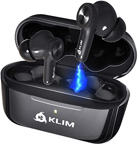 KLIM Pods V2 - NEU 2024 - Bluetooth 5.3 Kopfhörer in Ear - Hohe Klangqualität - ANC - Hervorragende Isolierung - Leichte und schnelle Kopplung - Lang anhaltende Batterie 24 h
