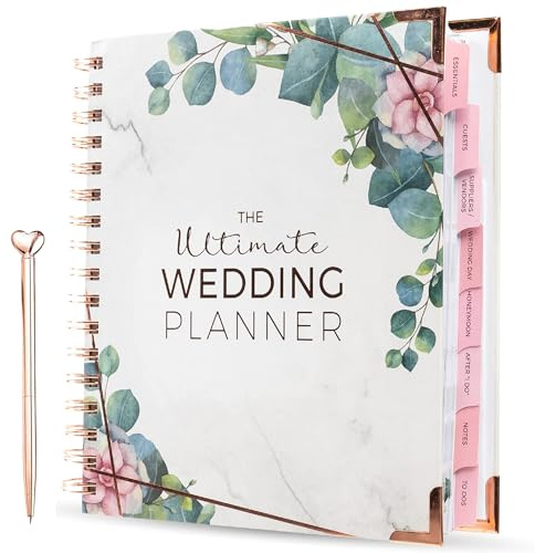 The Ultimate Wedding Planner Book and Organiser for UK Weddings - Full Of Unique Hints, Tips, Guides & Countdowns - Engagement Gift For Couples
