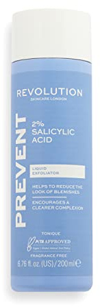 Revolution Skincare London, 2% Salicylsäure BHA Anti-Blemish, Flüssiges Peeling Toner, 200ml