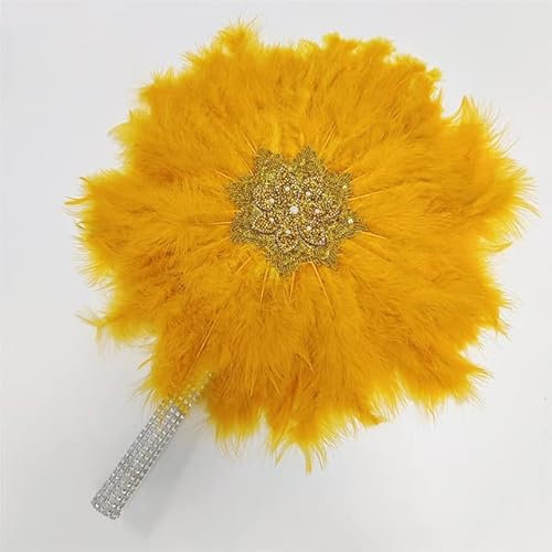 Afrikanischer Federfächer in vielen Farben, großer Fächer für Damen, Hochzeit, Federfächer für die Braut, einzelne Feder, nigerianische Feder – wie abgebildet