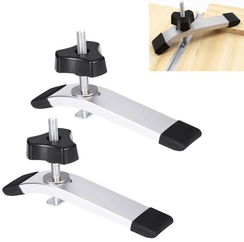 BIGP Juego de 2 abrazaderas de sujeción en T, juego de abrazaderas de sujeción en T, juego de abrazaderas de sujeción rápida, juego de abrazaderas de sujeción rápida, soporte en T para herramientas de