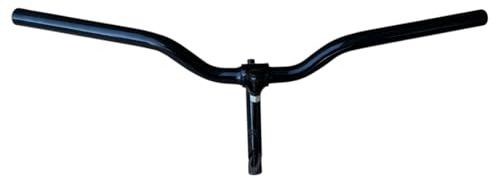 Manubrio Bici in Acciaio Nero 585 mm con Attacco e Piega – City Bike Uomo Donna – Compatibile 24” 26” 28” – Manubrio per Bicicletta da Passeggio e City Bike