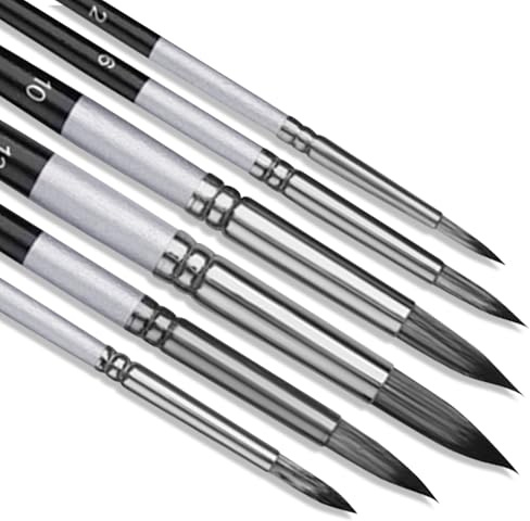 Paint Brush, 6 Pcs Paint Brushes for Acrylic Painting Paintbrushes Artist Paintbrushes for Acrylic Round Tip Artist Painting Brush Set Model Art Paintbrush for Beginners and Professionals