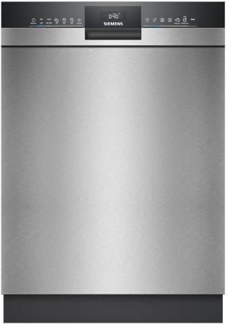 Siemens SN43HS03TE iQ300, Unterbau Geschirrspüler 60 cm, Besteckkorb, Bestätigte Hygieneleistung, smartStart, Oberkorb höhenverstellbar, varioSpeed, Programm-Assistent, aquaStop, Gebürsteter Stahl