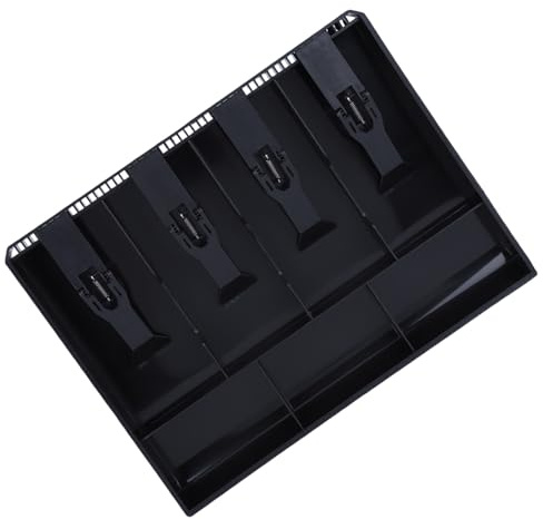 TOPINCN Tiroir-Caisse, Plateau D'insertion Durable, 4 Billets, 3 Pièces, Boîte de Rangement d'argent pour Le Remplacement de la Caisse Enregistreuse (Black)