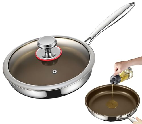 Eventerde Non-stick stekpanna - titan med värmebeständigt handtag - non-stick köksspis | för elektrisk ugn grill ägg kött restaurang lägenhet