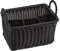 APS 40182 Besteckkorb ECONOMIC mit 4 Fächern, bruchsicherer Besteckbehälter, Besteckkasten, Besteckbehältnis, Schwarz, 18 x 26 cm, Höhe 15 cm