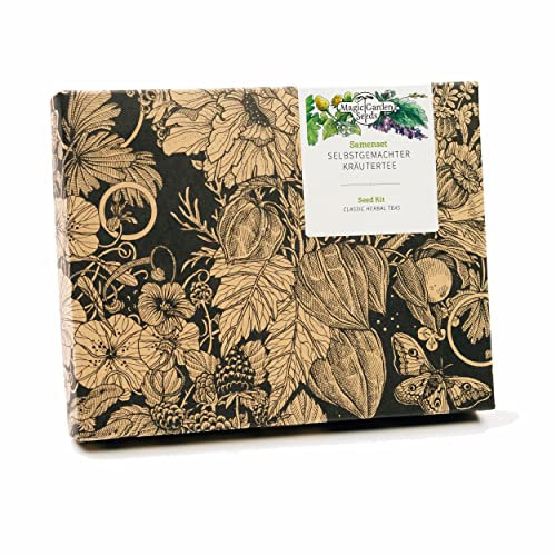 Magic Garden Seeds - Selbstgemachter Kräutertee - Samen Geschenk Set mit 6 wohltuenden Kräutersorten - Anzuchtset mit Pfefferminze, Zitronenmelisse, Salbei, Bergminze, Eisenkraut und Gewürzfenchel