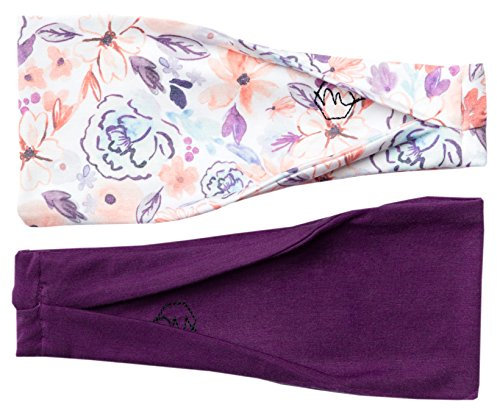 Maven Thread Asana Women's Sports Running and Yoga Headbands - Wide 4 Thick Non-Slip Sweatbands for Exercise, Gym, and Athletic Workouts, 2 Pack