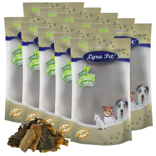 Lyra Pet® 10 kg Rinderpansen klein getrocknet Kausnack für Hunde Leckerli