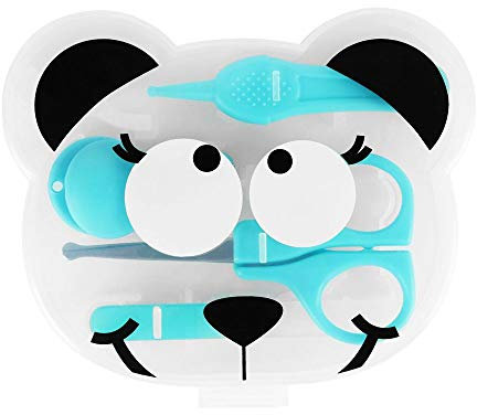 Badabulle „Mein erstes Nagelpflege-Set“ – 4-tlg. Babypflegeset mit Nagelknipser, Babyschere, Nagelfeile, Pinzette