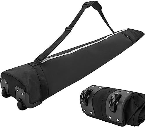 MOPHOEXII Bolsa de snowboard con ruedas, bolsa de viaje de longitud ajustable para botas de snowboard y snowboard, bolsas de viaje de snowboard para volar, bolsa de esquí todo terreno