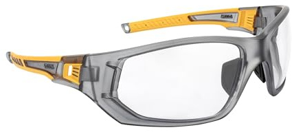 DEWALT DPG112-1D Miter™ Premium Vented No-Slip Safety Glasses – Clear Lens – Vented Frame & Lenses – Rubber Temples & Nosepiece – 1 Pair