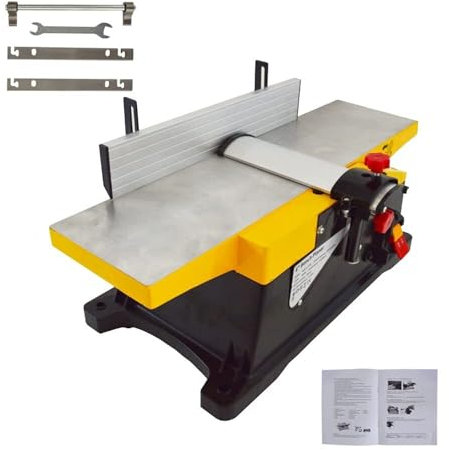 LGXCM Cepilladora para Trabajar la Madera Cepilladora for carpintería de 6, 12 000 RPM, cepilladora eléctrica de sobremesa, cepilladora Plana, ensambladora de Madera eléctrica