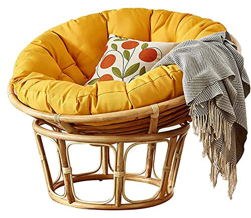Generisch Coussin de Chaise Papasan Rond, Coussin de Siège Papasan à Pois pour Chaise Papasan Fauteuil en Rotin Coussin de Fauteuil Suspendu Coussin de Siège Papasan (Coussin de siège uniquement)