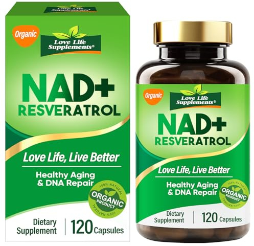 NAD+ con Resveratrol 1200 mg | Nicotinamide Riboside y Complejo Antiedad | Máxima Absorción Liposomal para Energía, Enfoque y Salud Celular | 120 Cápsulas | 2 Meses de Suministro