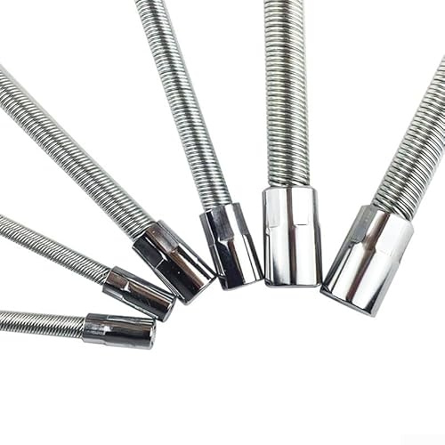 Jonikuper 1/4 Drive Flexible Socket Extension Bar Chrome Vanadium Steel Hand Tool for Tightening Bolts in Hard to Reach Areas(/4 150mm)