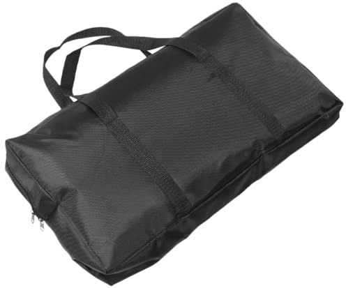 MUCKLILY Borsa Portatile per Barbecue in Poliestere Nero, Compatta e Facile da Usare, per Utensili da Cucina e Legna da Campeggio e Picnic
