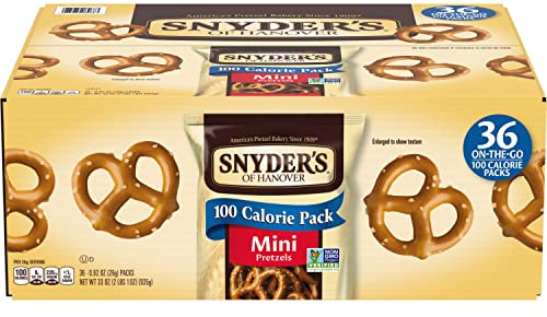 Snyder's of Hanover Mini Pretzels, 100 Calorie Individual Packs, 36 Ct