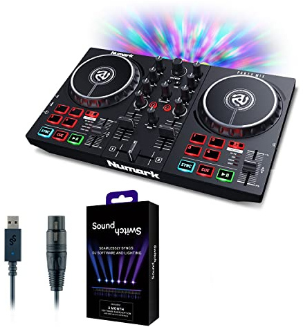 Numark Party Mix II DJ Controller and DMX Interface for Live Music, DJ sets, Events, Music production