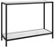 Homiuse Konsolentisch Weiß 100x35x75cm - Hartglas Beistelltisch, Bartisch, Sideboard für Wohnzimmer - Wandregal Metall Konsole Schmal - Marmor-Optik