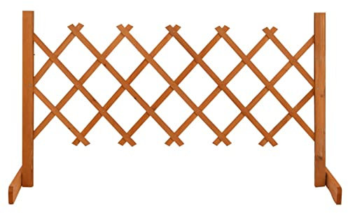BaraSh Clôture en Treillis de Jardin Orange 120x60 cm Bois de Sapin,Barriere Jardin Exterieur,Barriere Jardin,Portillon Grillage