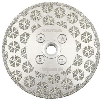 KURSTOL Disco Diamantato per Piastrelle - 115MM Dischi Diamantati Disco Diamantato Smerigliatrice Angelica con filettatura M14 per Tagliare Macinare di Ceramica Porcellanato Granito