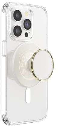 PopSockets Phone Grip for MagSafe, Magnetic Holder, Phone Stand, Enamel - Coconute Creme