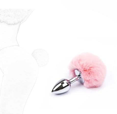 Rosa Färg Simulering Plysch Cosplay Svans Metall Ambience Unisex Pluggar